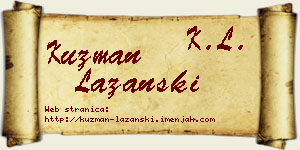 Kuzman Lazanski vizit kartica